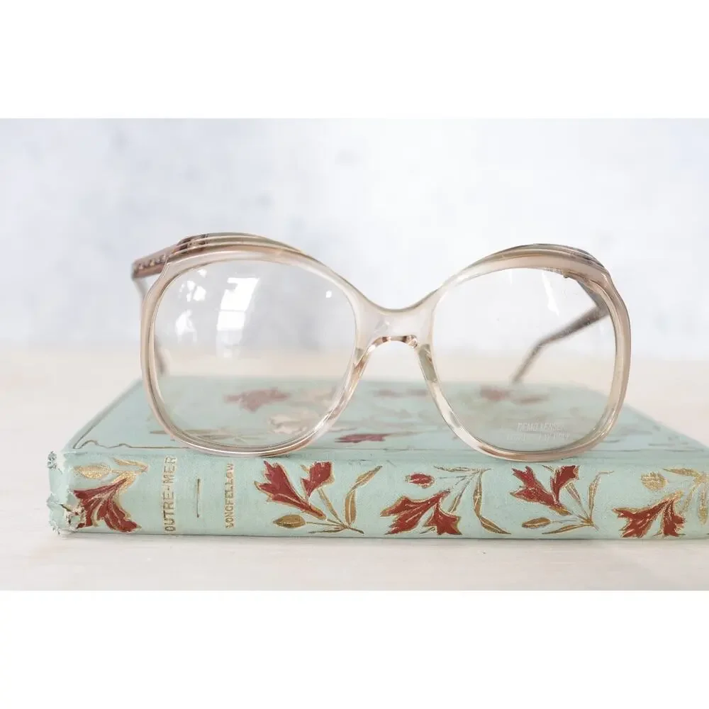 Vintage 1970s Eyeglass Frames 51-17 NOS Grandmacore Eyewear USA Made Geek
